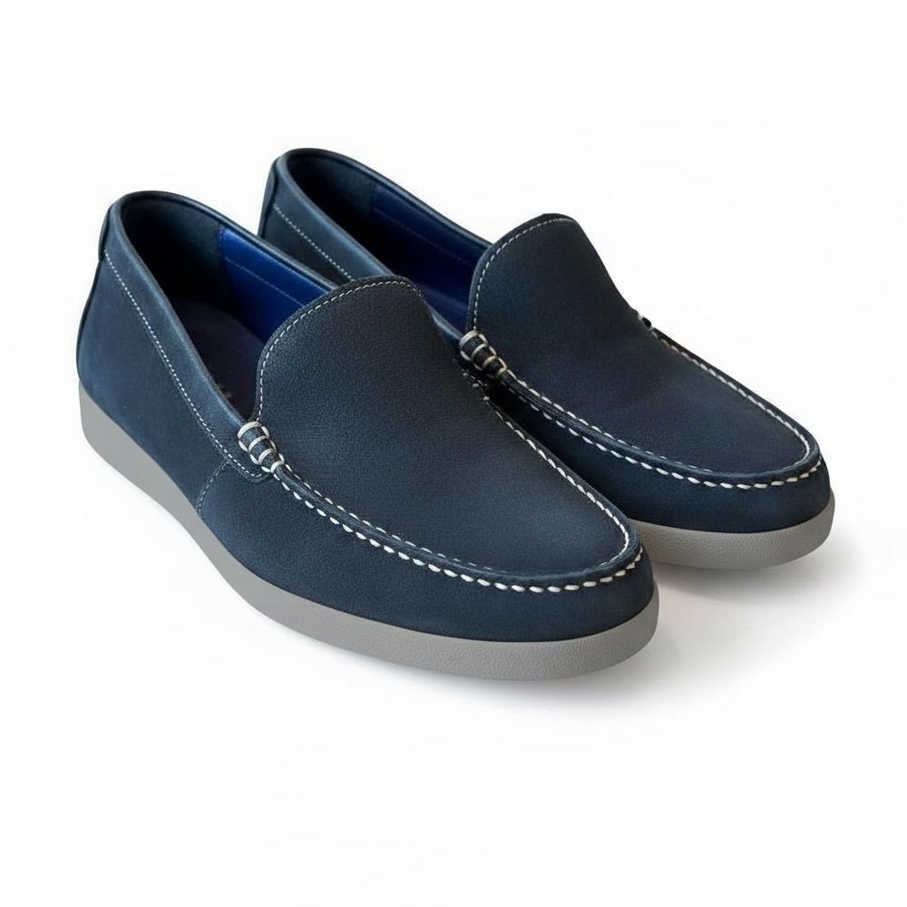 Cole Haan Men's Claude Venetian Loafer in black nubuck 10.5 M